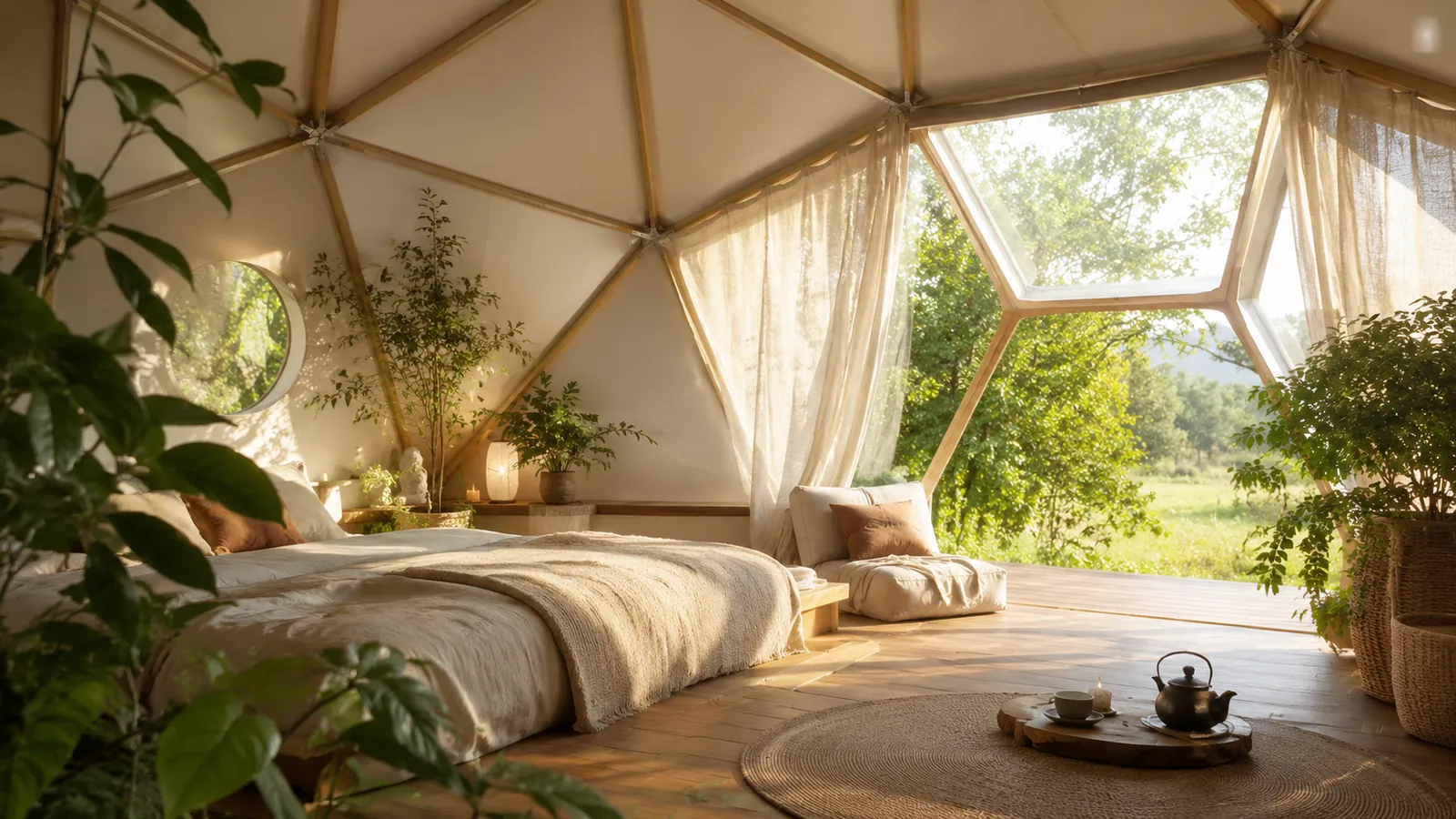 A calm healing home surrounded by nature