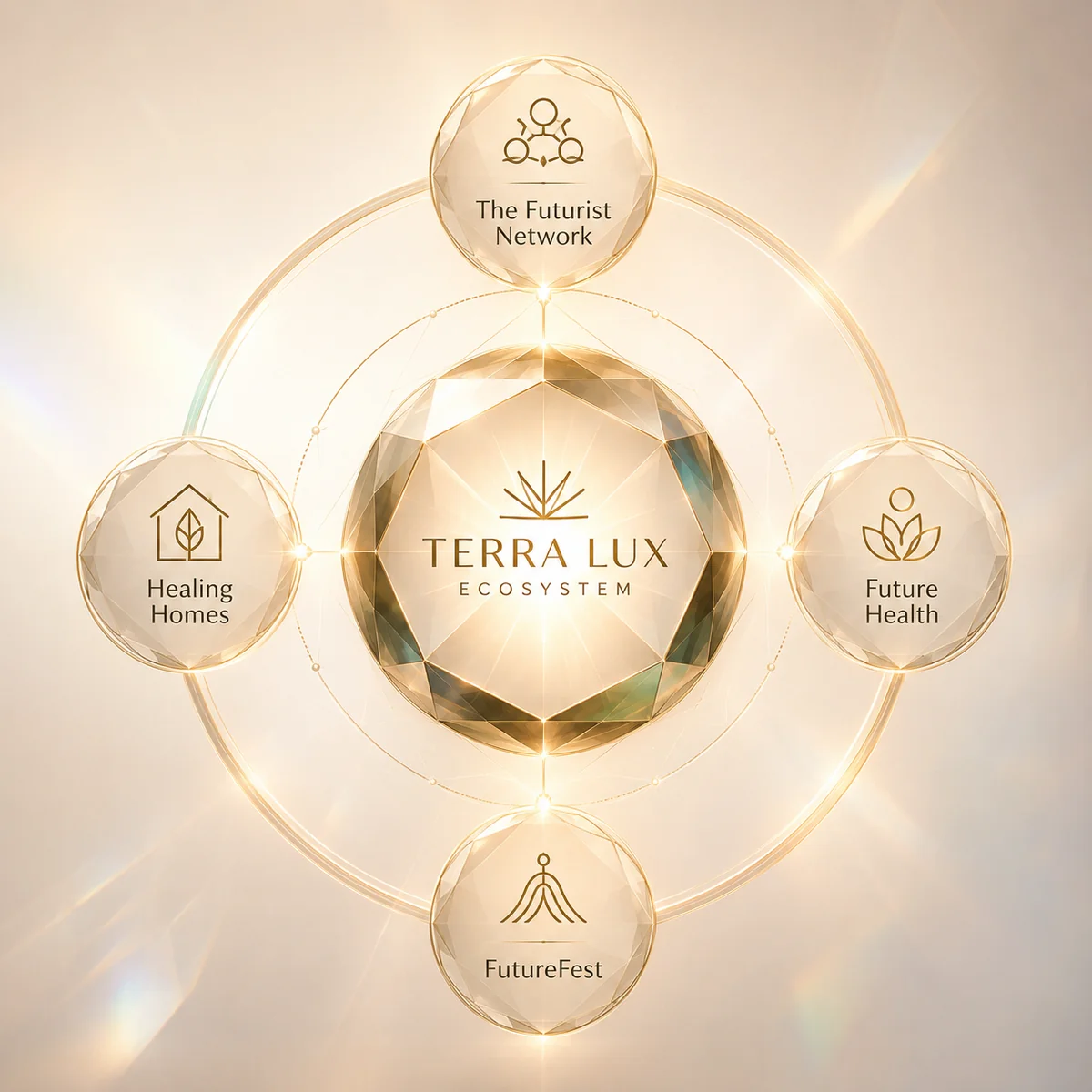 Terra Lux ecosystem emblem connecting the initiative's programs